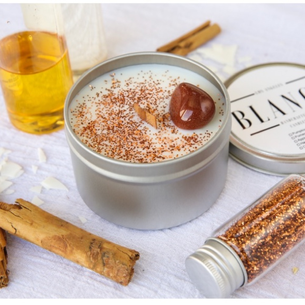 Handmade Soy Wax Candle “Goldstone”